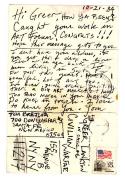 1984 Postcard to Greer Lankton from Tom Brejcha