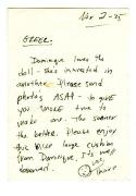 1994 - 1995 Letters to Greer Lankton from Thairin Smothers