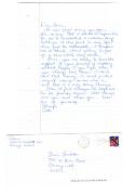 1992, 1993, 1996 Letters to Greer Lankton from Peter Davis