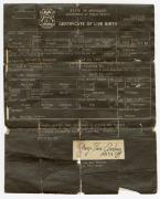 1958 Babycard and Birth Cert Copy
