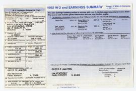 1991 - 1992 Tax Return